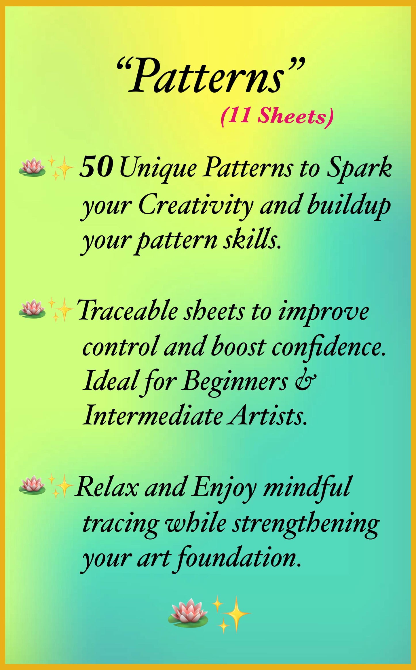 Simple & Beginner-Friendly Pattern Templates for Mindful Tracing and Practicing (Digital Download), Printable Worksheets, Art Therapy,