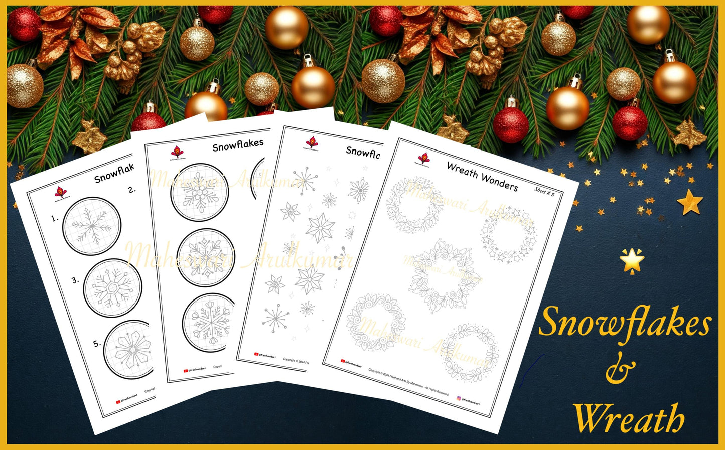 Festive Doodle Templates, A Fun Way to Celebrate the Season with Art (Digital Download), Printable Worksheets, Holiday Coloring Sheets