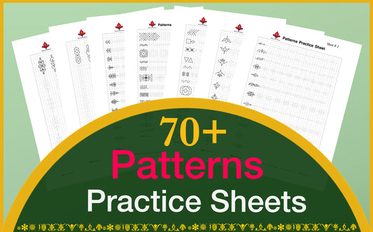 Fun & Easy Pattern Templates for Practice: Tracing and Drawing for Beginners (Digital Download), Printable Worksheets, Art Therapy