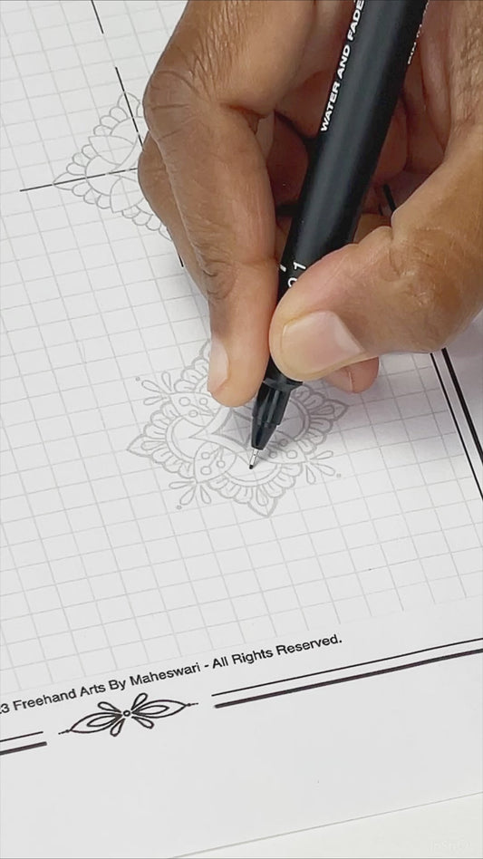 Patterns Practice Sheets and Coloring (50 Pages), Learn to draw Mandala Decorative Patterns, Tracing, Digital, Printable Worksheets