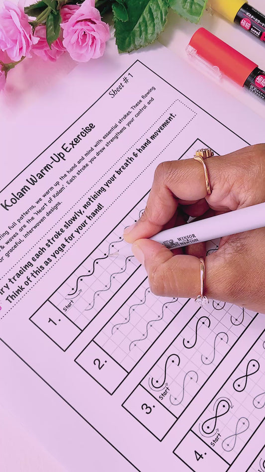 Mindful Loops, Tangled Kolam Practice Templates, Unlock Calm & Creativity with Art (Digital Download), Printable Worksheets, Coloring Sheets